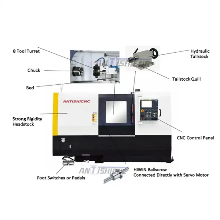 CNC Ck7525 GSK Fanuc Cnc Lathe For Metal Flat Bed Lathe Hine China Price