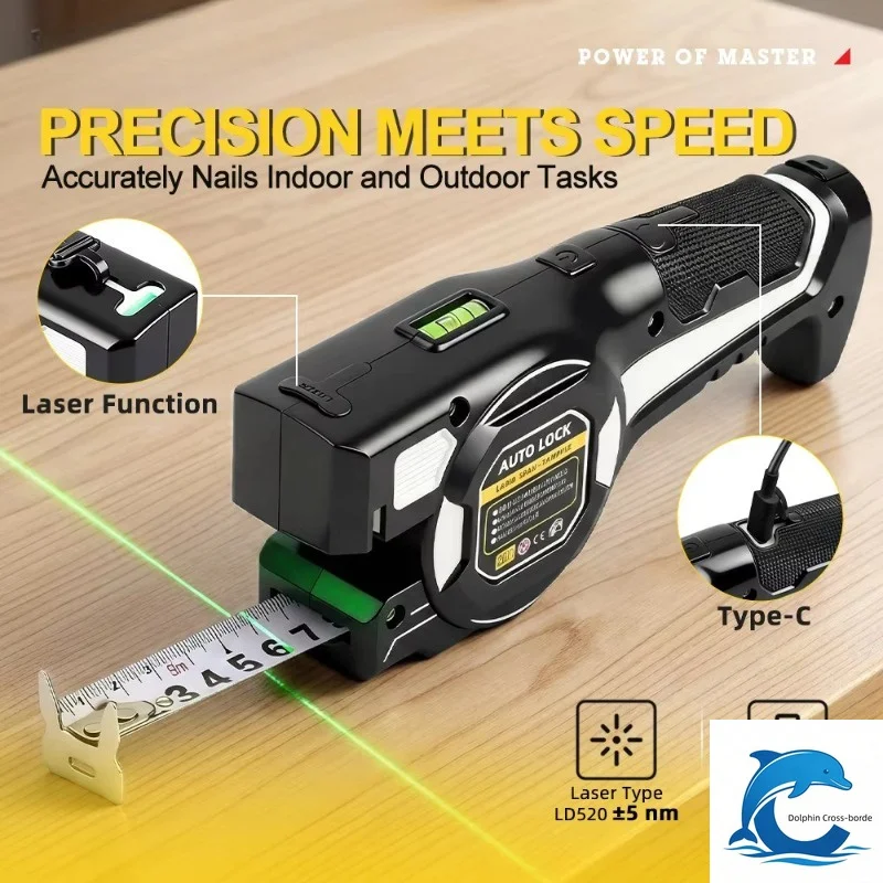 Suitable for2-in-1 Laser Distance Meter Steel Tape Measure Cross Line Laser for Decoration