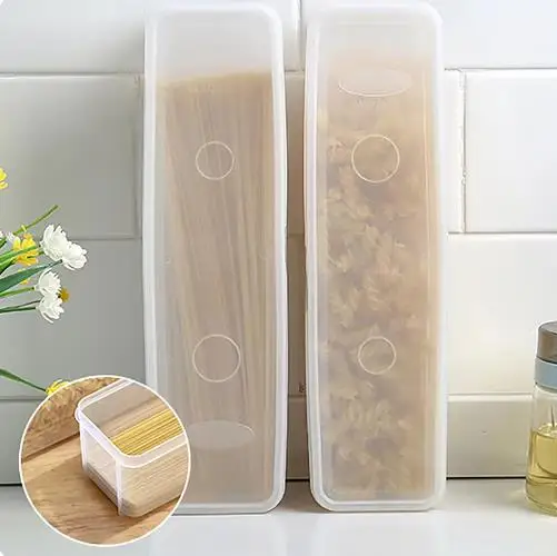 Noodle Storage Box Kitchen Noodle Spaghetti Container Home Cereal Preservation Storage Box With Cover Kitchen Storage Box Tools