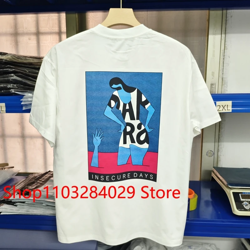 2024 New Fashion PATTA T Shirts Cartoon Woman Akimbo Print Cotton Round Neck Loose Casual Street Patta Short Sleeve