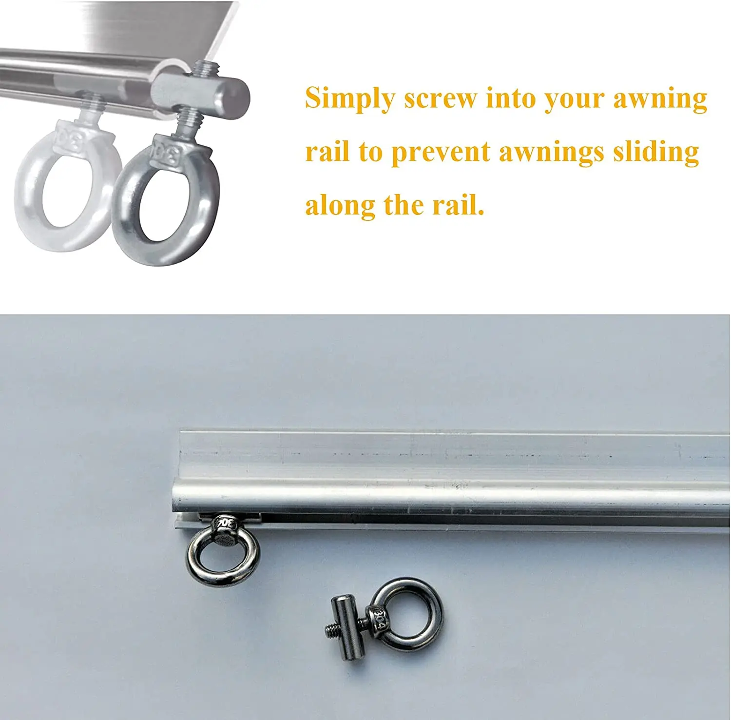 2 مجموعات 6 مللي متر المظلة السكك الحديدية السدادات مع حلقة تسلق السنانير نهاية السدادات حجب عدة ل قافلة متنقل خيمة المعدات