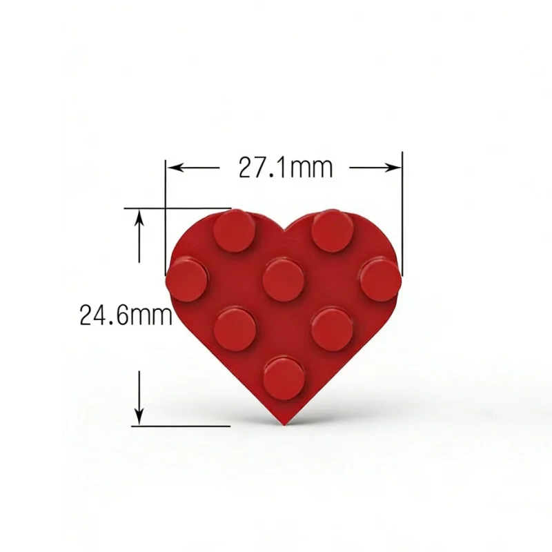 PLATE 3x3 Heart Shaped Board Compatible with 39613 Building Block Toys Accessories view 3
