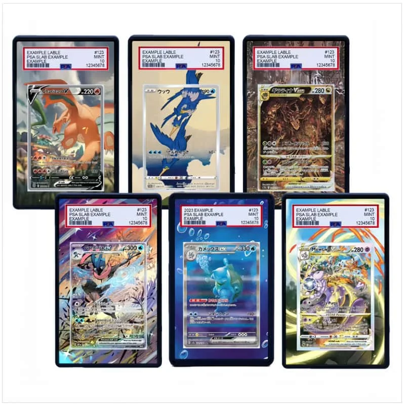 Alakazam Suicune Greninja Giratina Mewtwo Blastoise Charizard Arte Acrílica Estendida para Expositor de Cartas PSA (Carta Não Incluída)