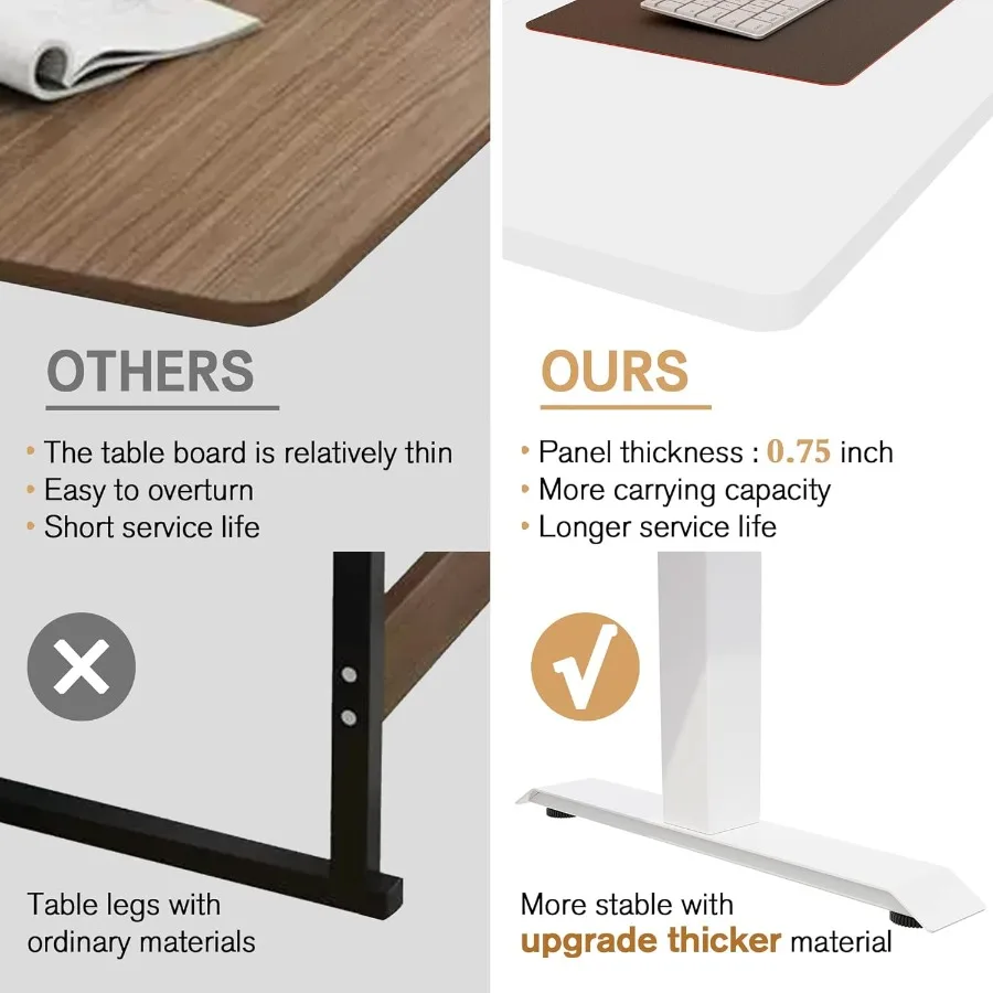 مكتب قائم كهربائي قابل للتعديل بارتفاع 55 × 24 مكتب كمبيوتر مع وحدة تحكم في الذاكرة لمحطة عمل المكتب المنزلي Erg