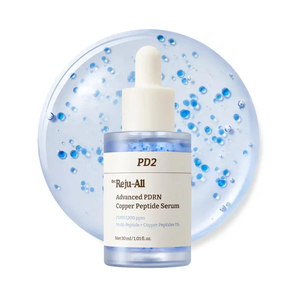 Dr. Reju-All Advanced PDRN Copper Peptide Serum 30ml with Blue Capsules - Regenerating, Firming & Hydrating Face Serum