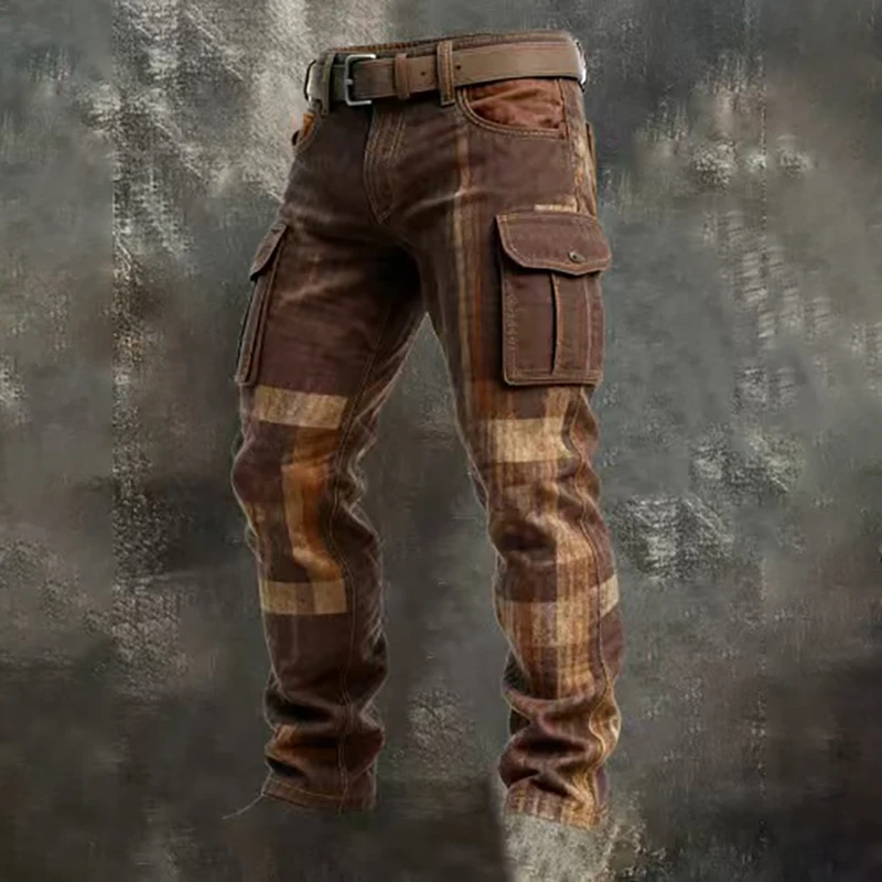 Pantalones de trabajo rectos tácticos con múltiples bolsillos - imagen 5