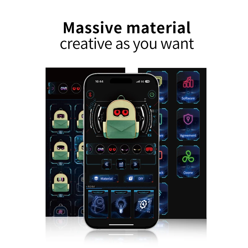 LOY Boys Waterproof Soft LED Backpack with Portable Design Large Capacity for School & Outdoor Use