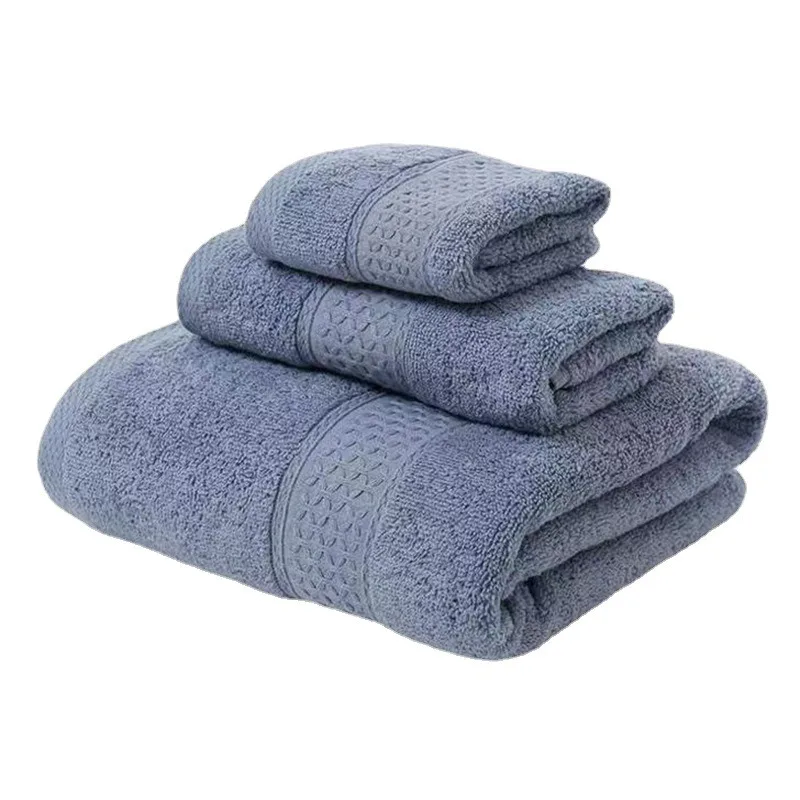 Long Staple Cotton Towel Bath Towel Square Three-piece Business Trip Soft and Comfortable Cotton Towel