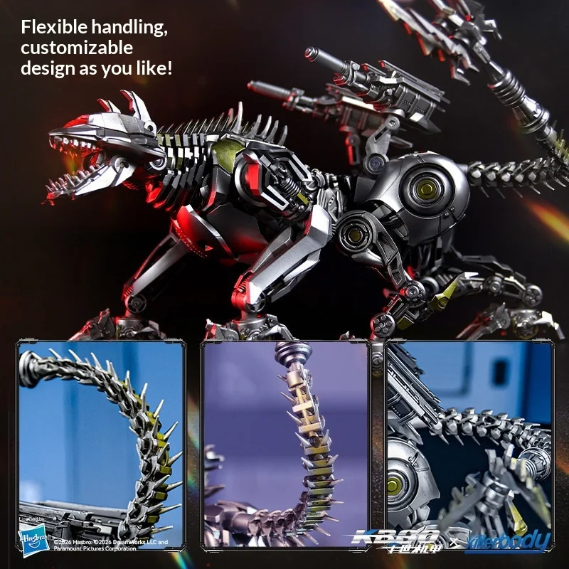 Killerbody Transformable Robot Dog Action Figure Mecha Model Movable Joints Battle Damage Collectible Desktop Decoration For
