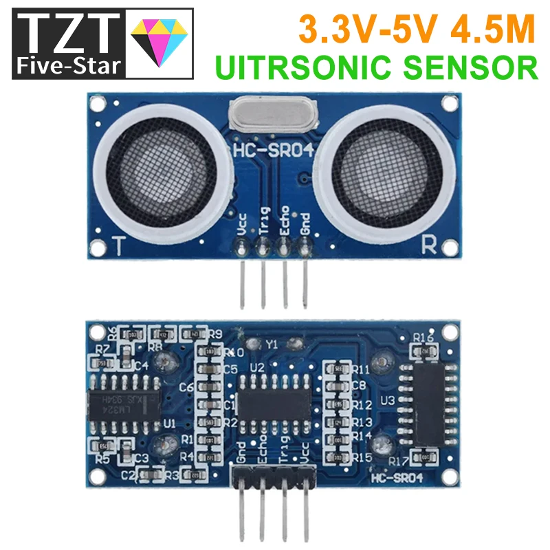 TZT Ultrasonic sensor HC-SR04 HCSR04 to world Ultrasonic Wave Detector Ranging Module HC SR04 HCSR04 Distance Sensor For Arduino