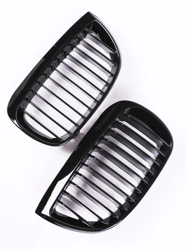 Grille de rein de pare-chocs supérieur avant, style M, noir brillant, grilles inférieures d'admission, accessoires pour BMW Série 1, E81, E87, 2004-2006