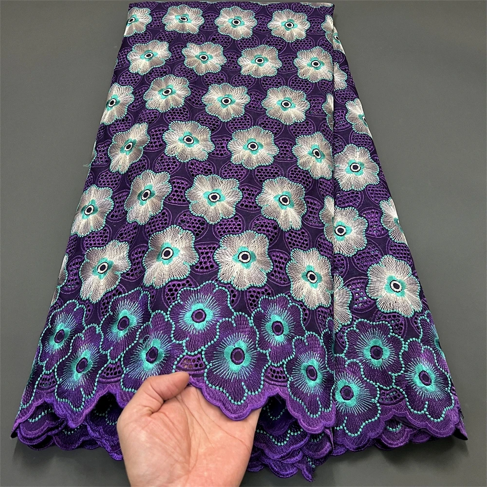 2024,African Nigerian Tulle Lace Fabric,for Sewing Wedding Party Gown Dress, High Quality,Embroidered Cotton Damask, 5Yard
