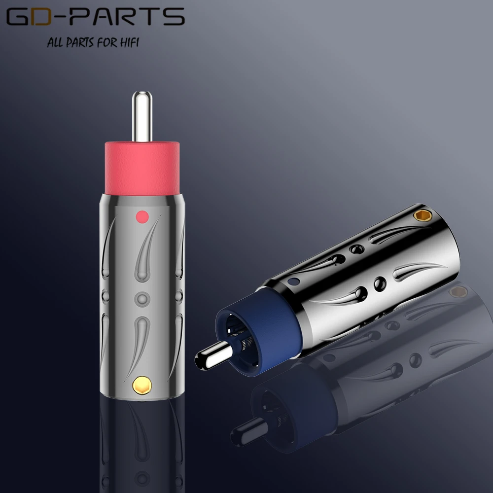 Viborg VR105G VR105S RCA Plug Pure Copper Gold Silver Plated Connector Non-magnetic Hifi Audio Video AMP TV AV DVD Signal Cable