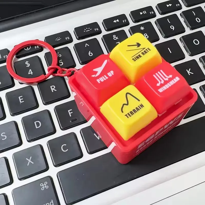 Flashing Lights Alarm Keychain - Airplane Emergency Alert Pendant, New Security Keychain with Screaming Alarm Button