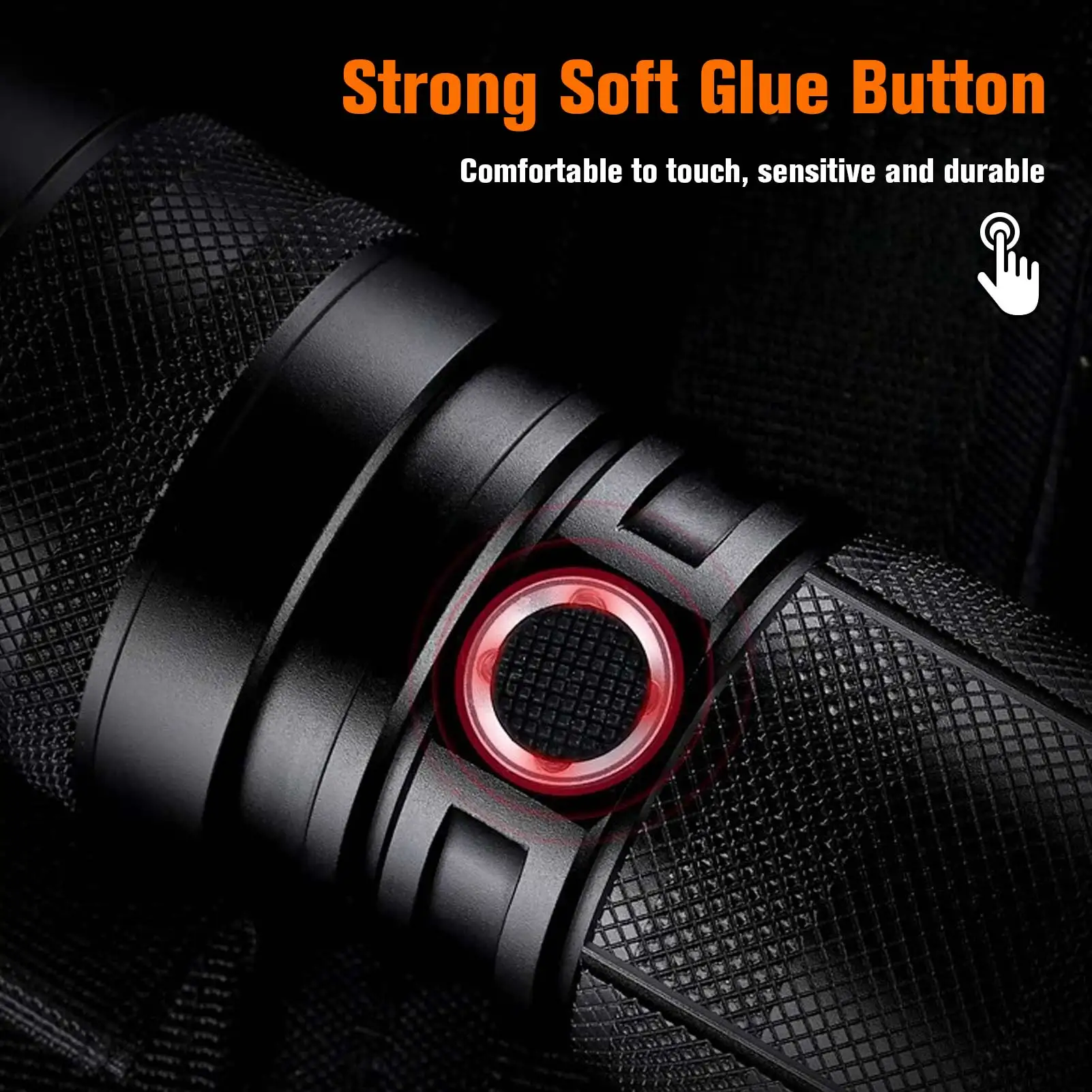 SUPERFIRE GT60 xhp90 2600lm LED Flashlight with Taillight Zoom USB-C Chargeable Lantern Built in 6000mAh Battery Camping Torch