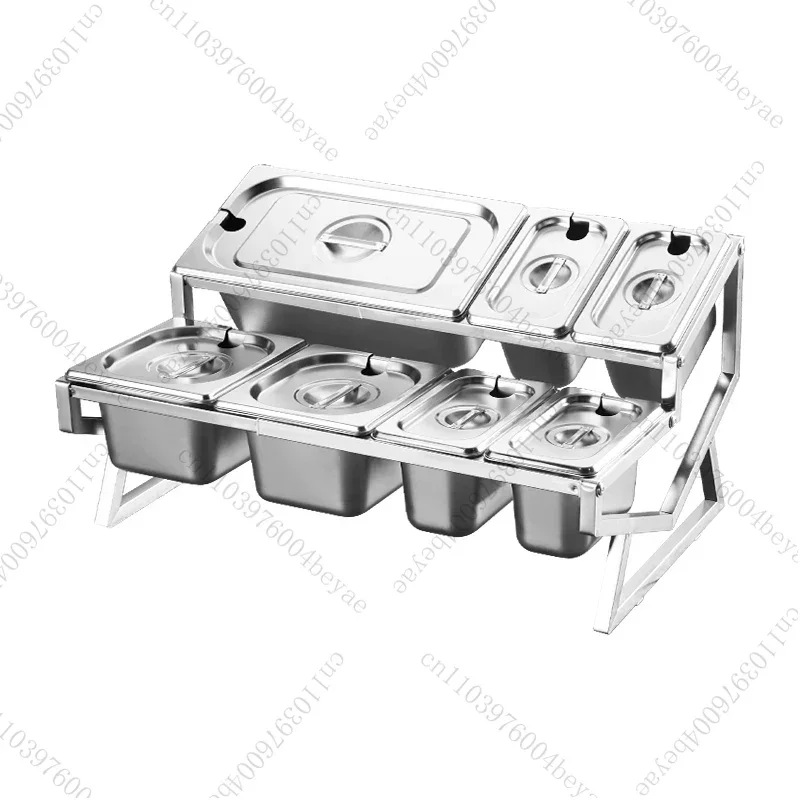 stainless-steel-seasoning-box-holder-kitchen-grid-self-service-seasoning-table-milk-tea-shop-dedicated-small-ingredient-rack