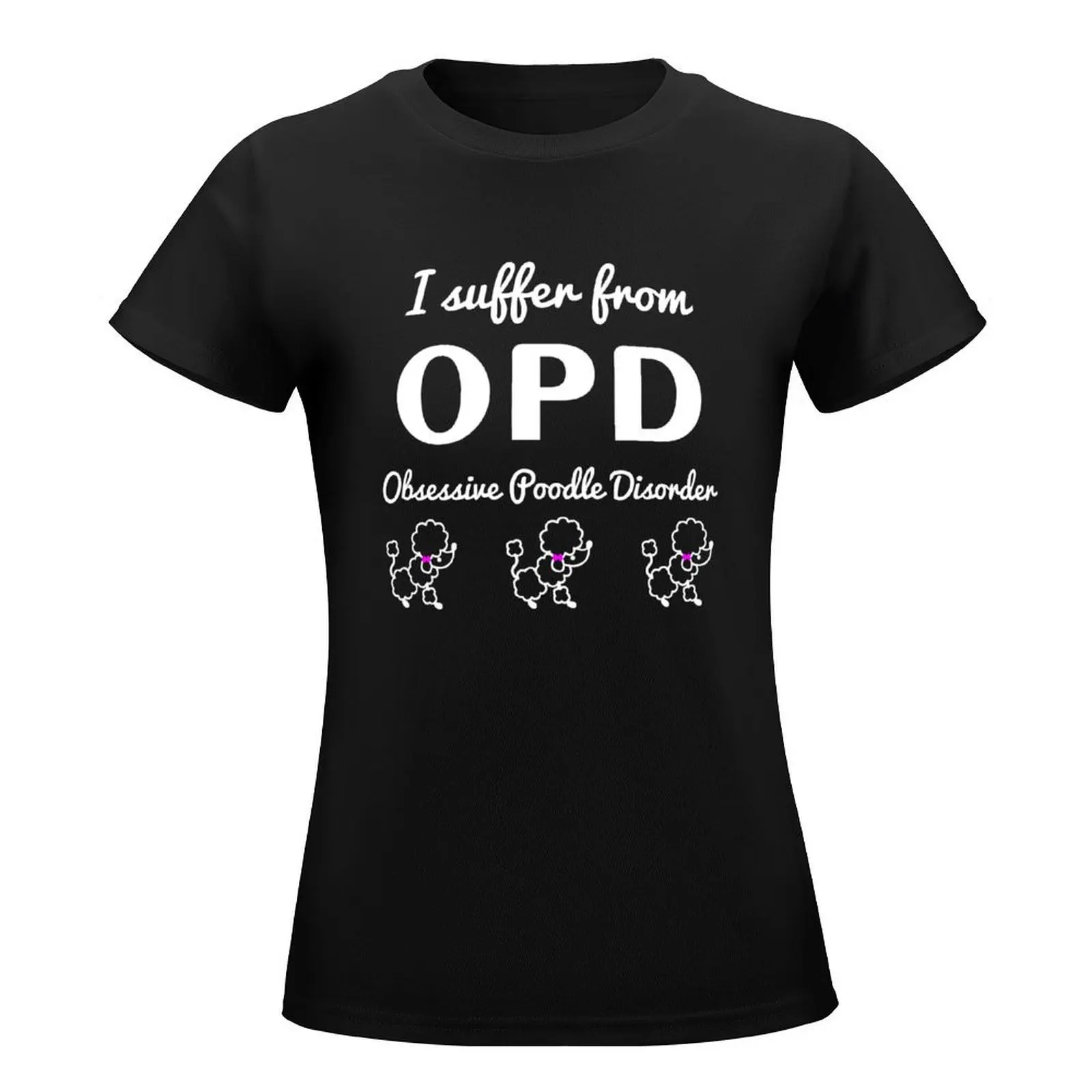 OPD Poodle T-Shirt korean fashion vintage clothes anime clothes oversized t shirts for Women