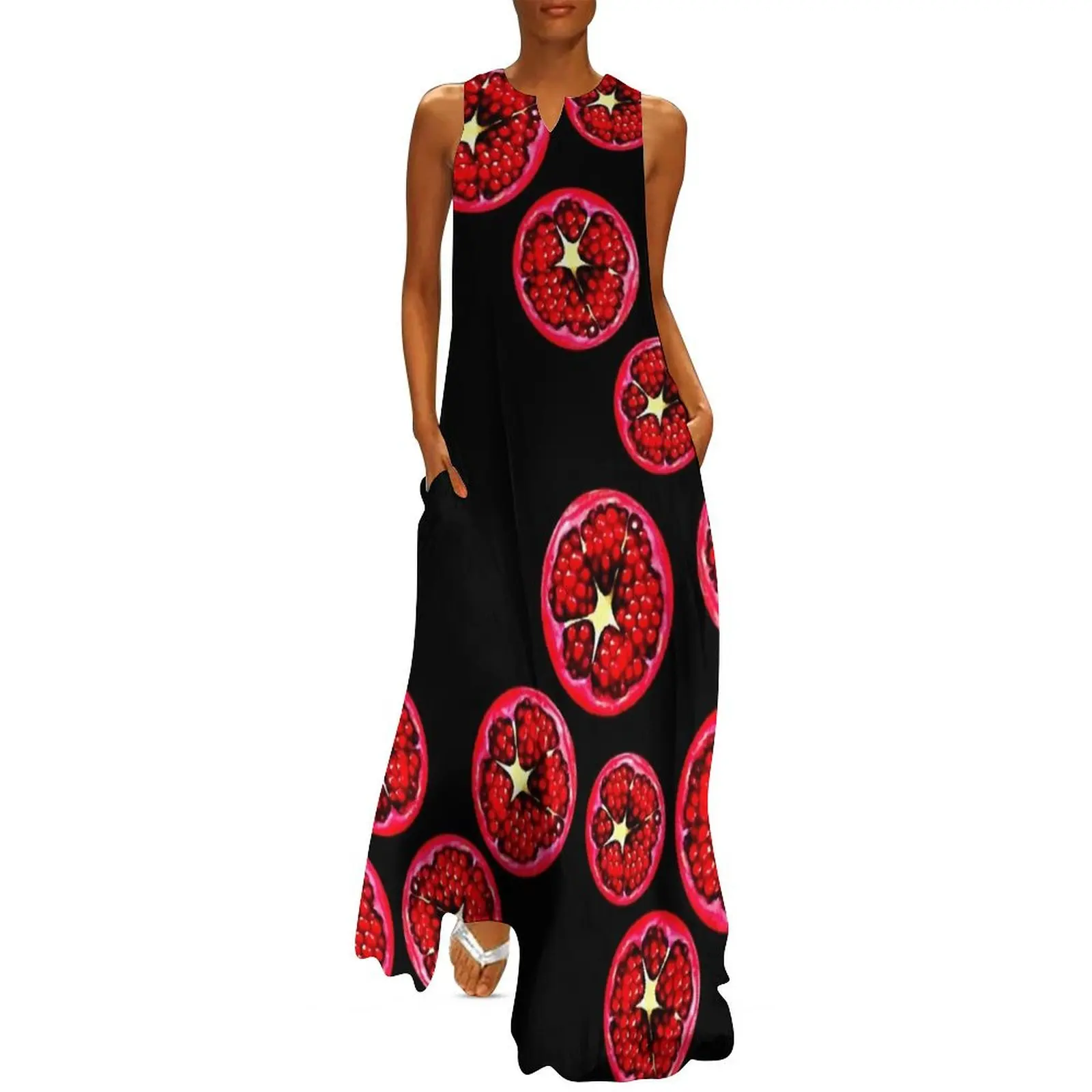 

Pomegranate Pattern Long Dress birthday dress for women luxury 2025 women dresses Dress