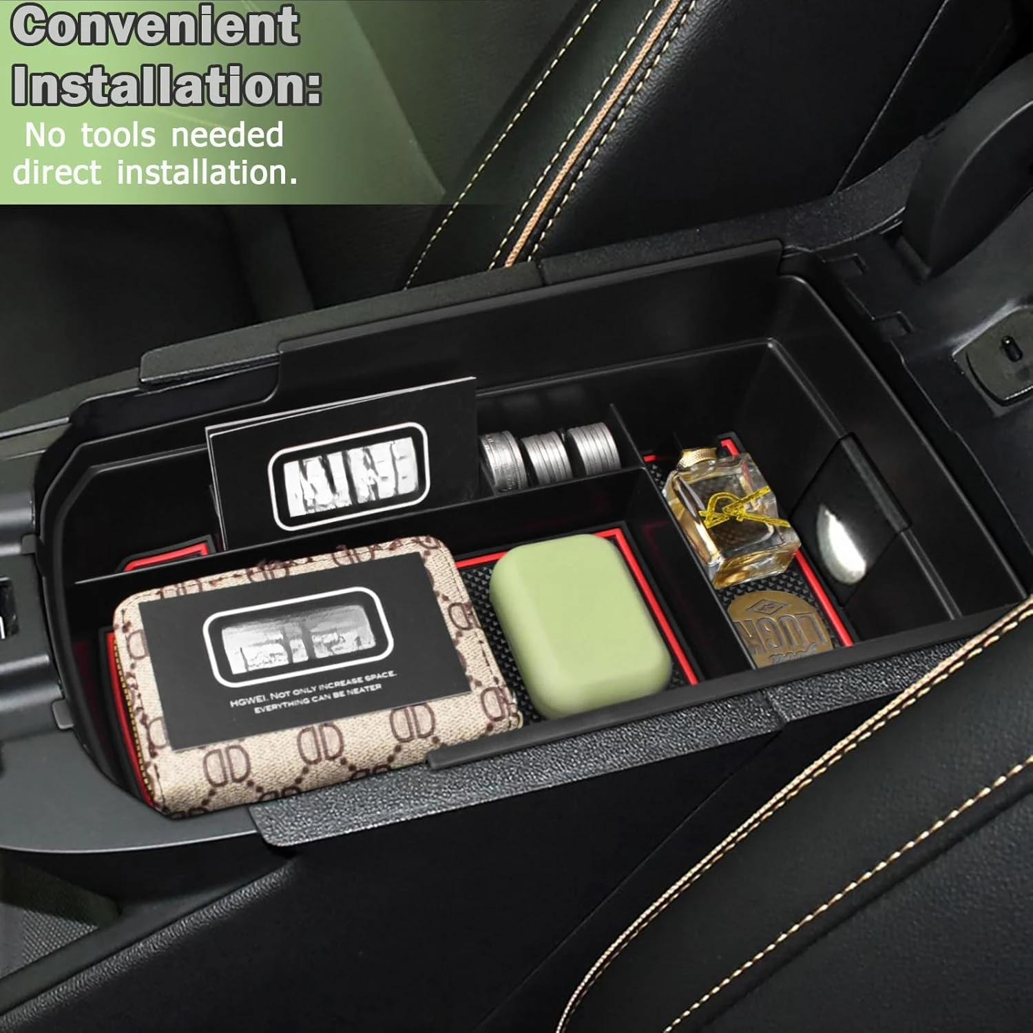 Kptidy Center Console Organizer For GMC Terrain 2018-2023 2024 Car Interior Accessories Console Insert Tray Armrest Storage Box