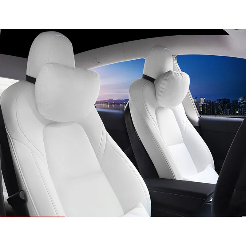 For Tesla 3Y S X Soft Memory Car Seat Headrest Neck Pillow Comfortable Cushion Styling Logo Accessories Car Seat Pillow