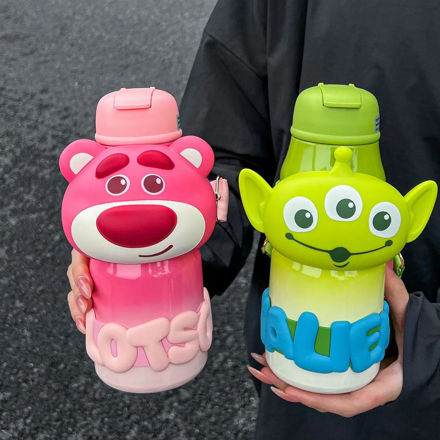 

Disney Pixar Character Peripherals Lotso Alien Water Cup Large Capacity Children'S Cup Outdoor Portable Kettle Birthday Gift