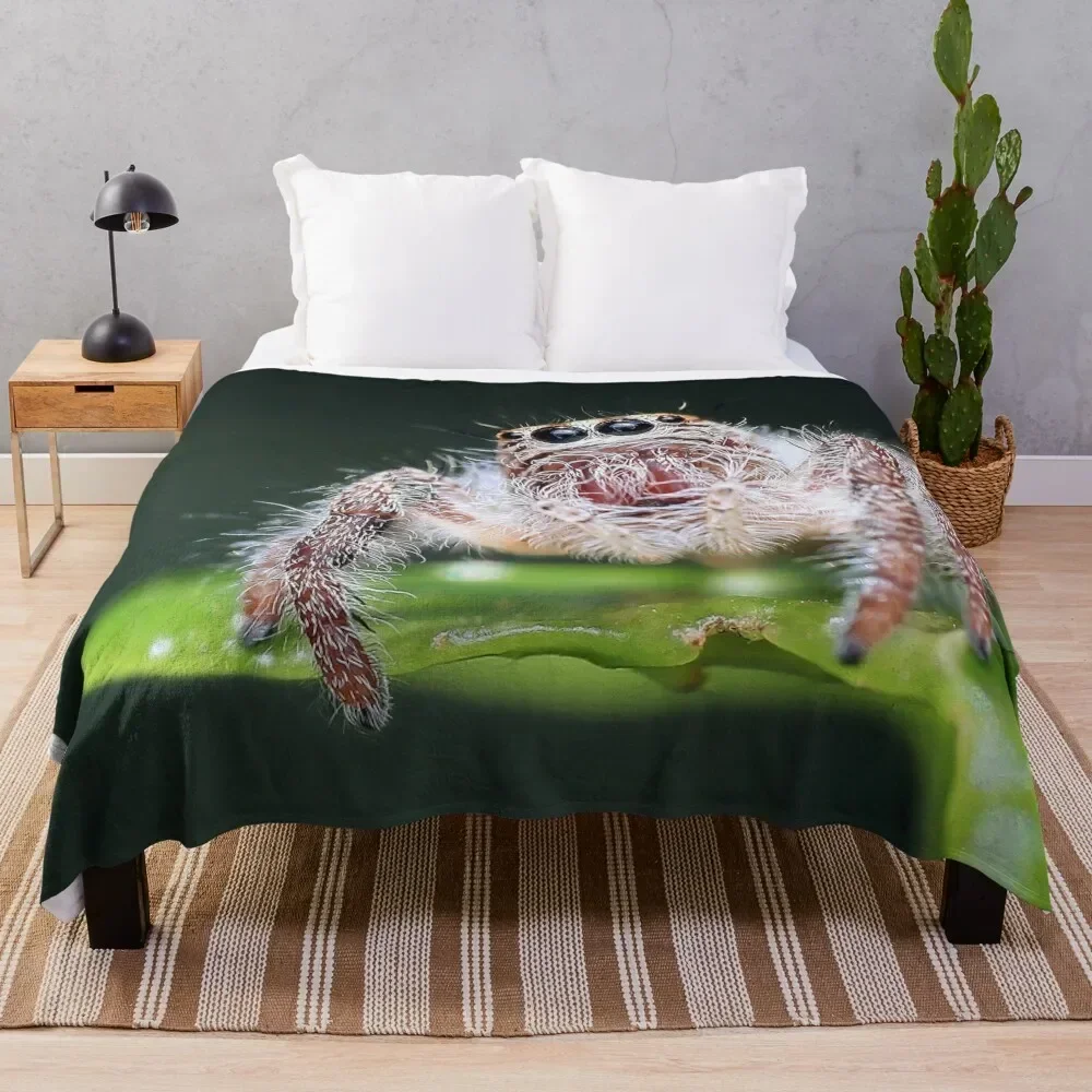 

Jumping Spider Throw Blanket Cozy Napping Blanket Gift for Mom Dad