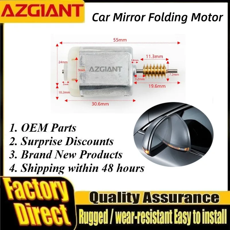 AZGIANT FC-280 Folding Mirror Motor 12V DC Auto Side Mirror For BMW 7 Series E38 E65 E66 E68 M5 E39 Interior Replacement Parts
