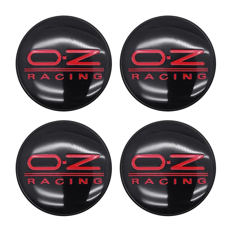 4pcs/Set 56mm 60mm 65mm 68mm Black Silver Red Car Wheel Center Hub Cap Logo Badge For OZ RACING Styling Trim Accessories