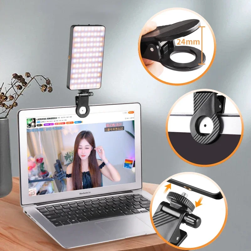 Luz de relleno de bolsillo magnética LED M19, 2500-9000K, con boca de tornillo 1/4, para Selfie de teléfono móvil, transmisión en vivo, fotografía de cámara, novedad