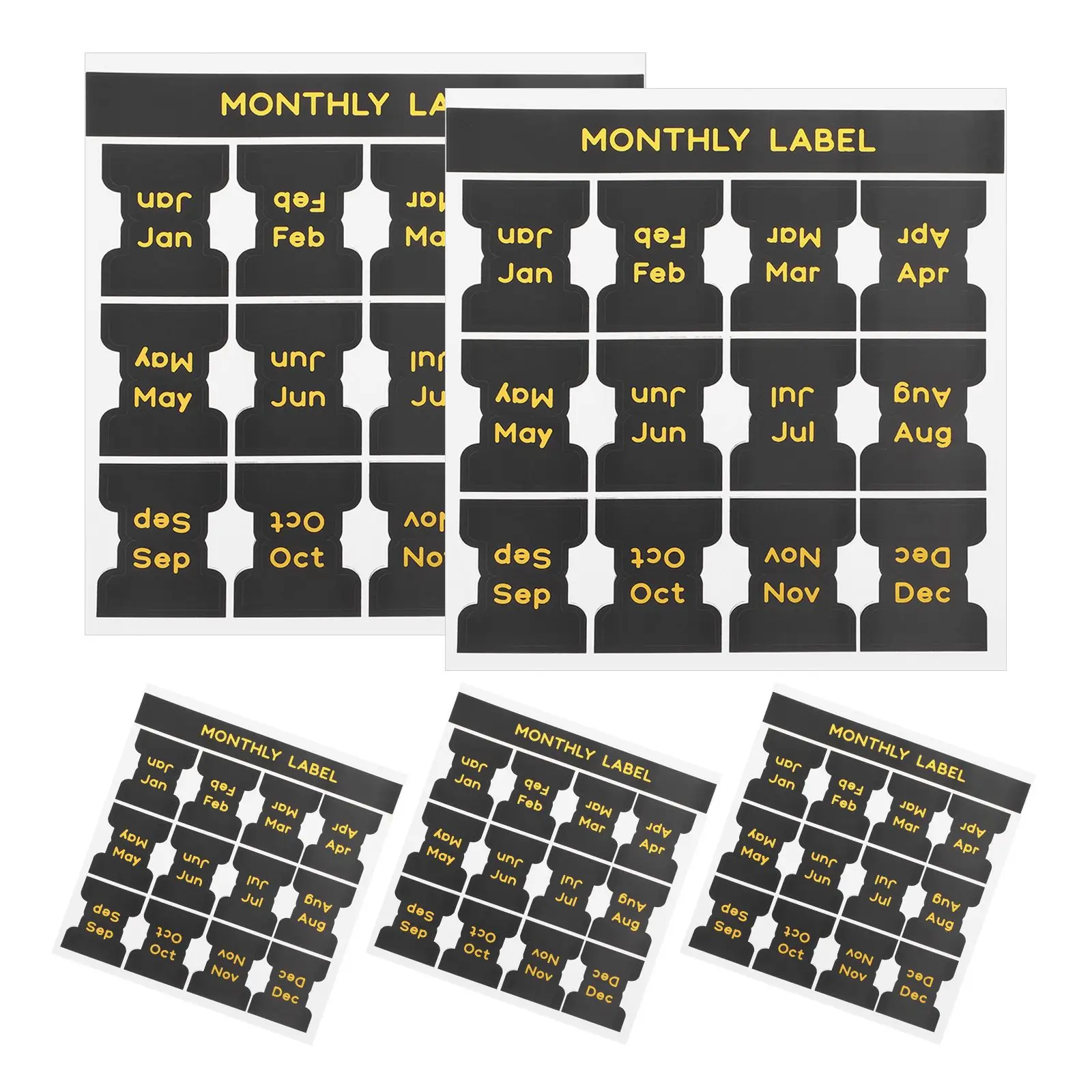 5 Sheets Label Stickers Monthly Dividers Self Adhesive Tabs Sticker Tabs Planner Pastel Book Folder Notes