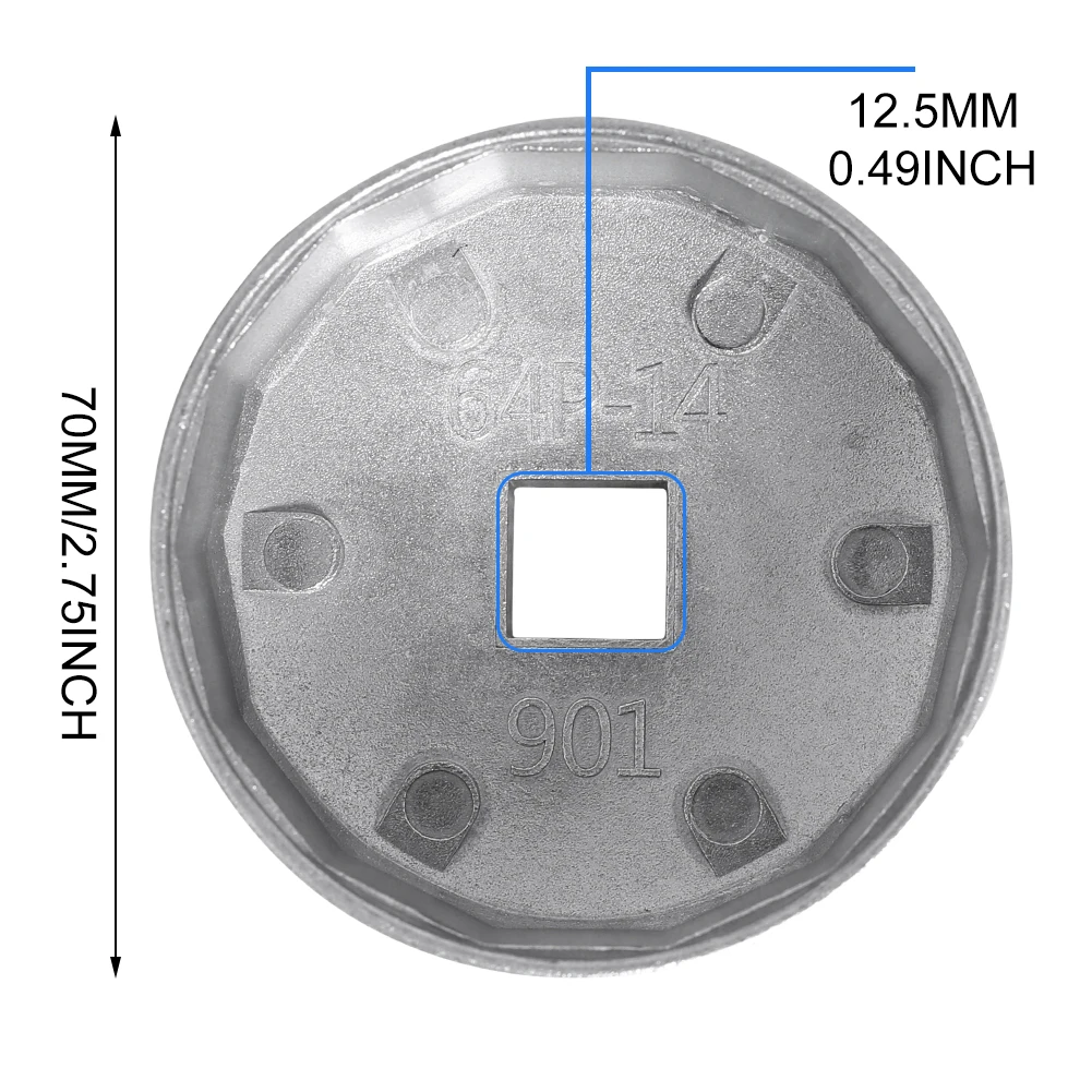 Professional Oil Filter Cap Wrench Cup Socket Housing Remover Tool For Toyota Lexus 65MM 14 Flutes for Automotive