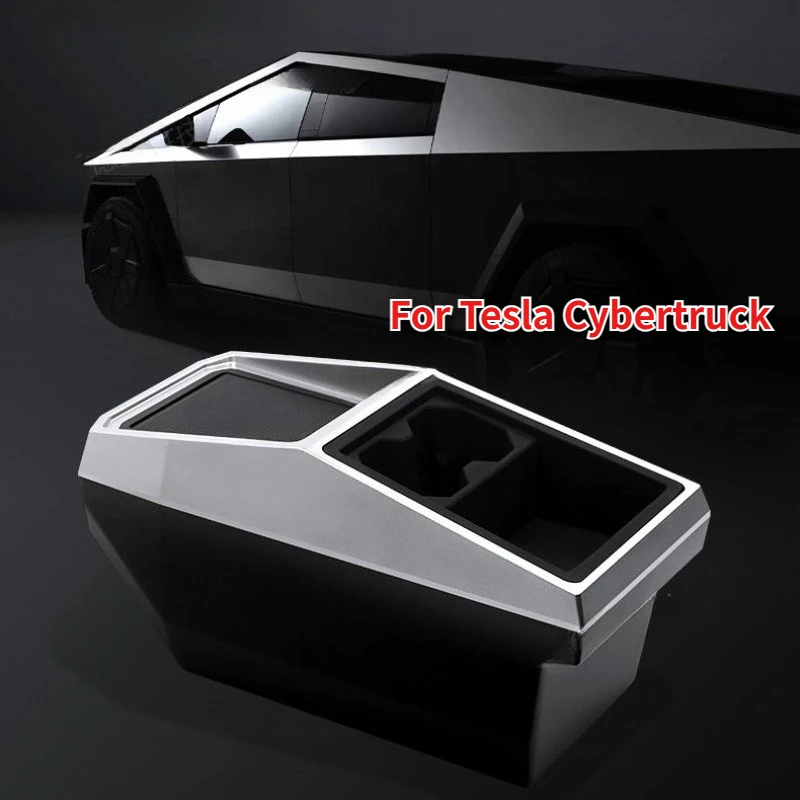 

Аксессуары для Tesla Cybertruck 2024, ящик для хранения с центральным управлением, многофункциональный органайзер на центральной консоли, мусорный бак