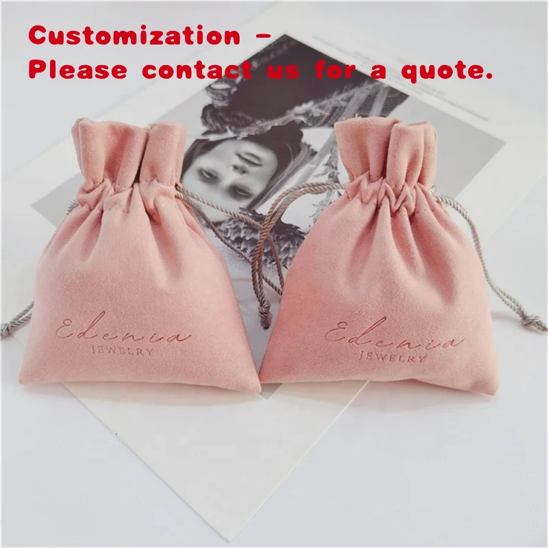

custom.Chuanghua Custom Microfiber Pouch Wedding Jewelry Packaging Earring Ring Necklace Korea Microfiber Jewelry Bag