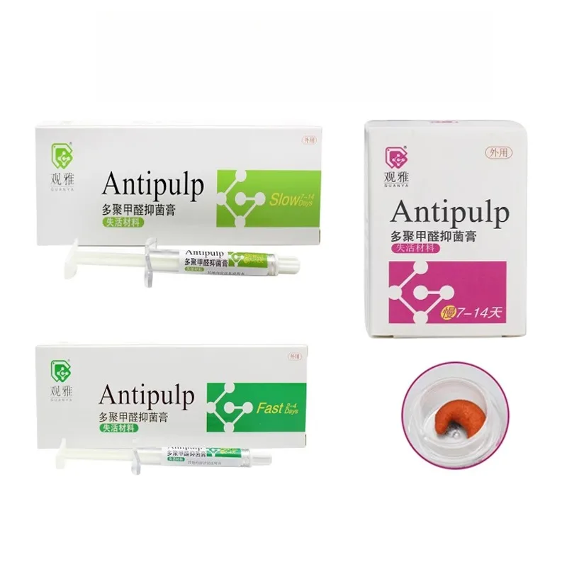 

Dental Oral Antibacterial Paste 1g/syringe Arsenic-Free Dental Pulp Nerve Antipulp Fast Slow Agent Dental Oral Material