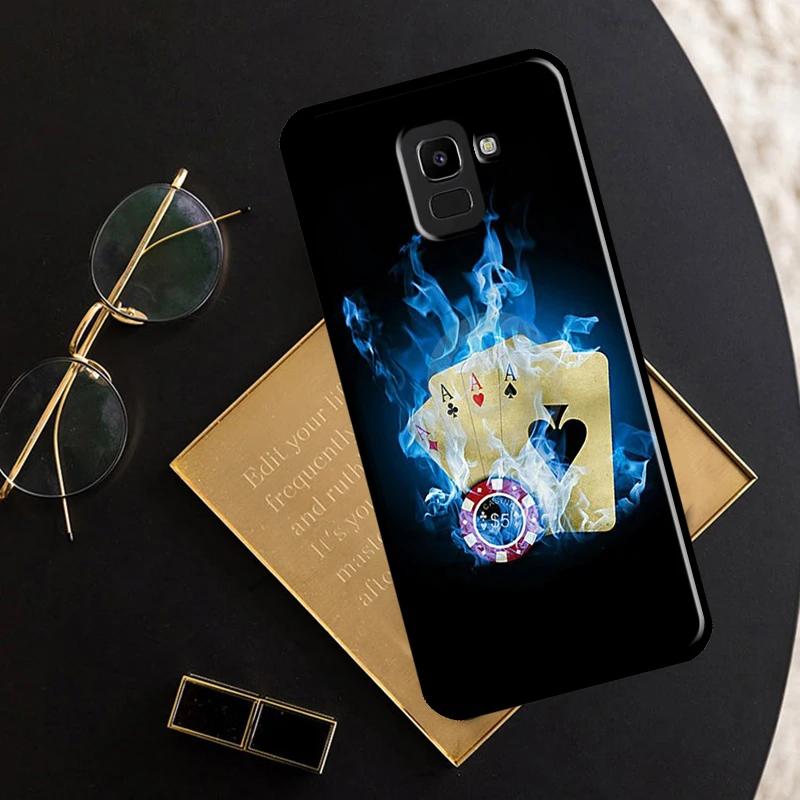 Dices Poker Casino Case For Samsung Galaxy J7 J5 J3 A3 A5 2016 2017 J6 J4 A6 A8 Plus J8 A7 A9 2018 Back Cover