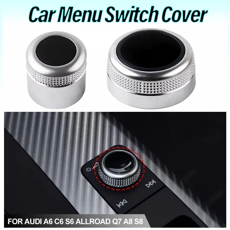 

Для Audi A6 C6 S6 Allroad Q7 A8 S8 Мультимедийная ручка громкости MMI Поворотная кнопка переключения Настройка навигации Основная крышка переключателя меню