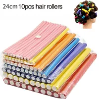 10pcs Flexible Hair Curling Rod Hair Curler Makers Soft Foam Bendy Twist Curls Flexi Rollers Styling Tools Hair Roller No Heat