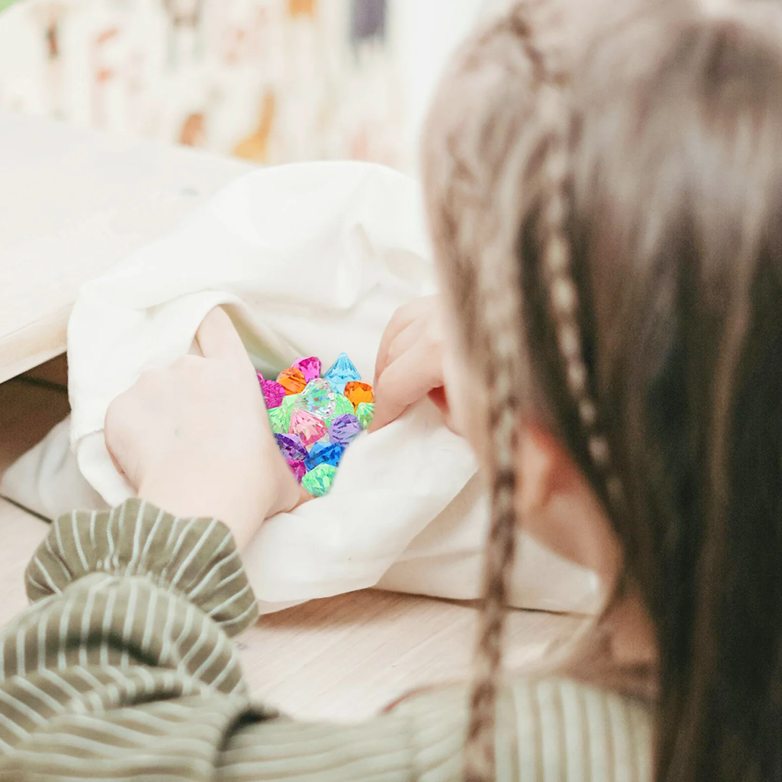 30Pcs Smooth Simulation Gemstone Pool Party Decorations Colorful Lifelike Diving Gems Summer Beach Activities Diving Toy