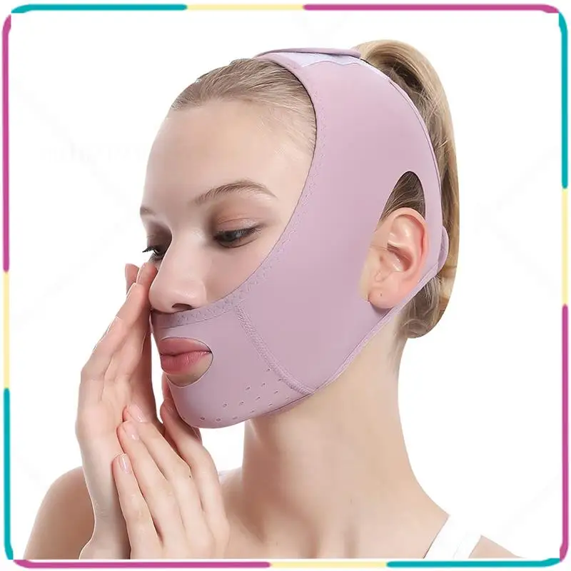 B13C الوجه التخسيس ضمادة الخامس خط الوجه المشكل النساء الذقن الخد رفع حزام تدليك الوجه حزام مجموعة أدوات العناية بالبشرة