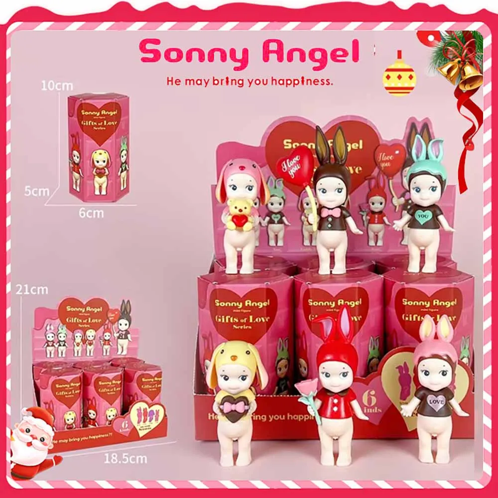 

New Sonny Angel Gift of Love Series Blind Box Toys Mystery Box Kawaii Lucky Box Cute Doll Decoration Collect Model Couple Gift