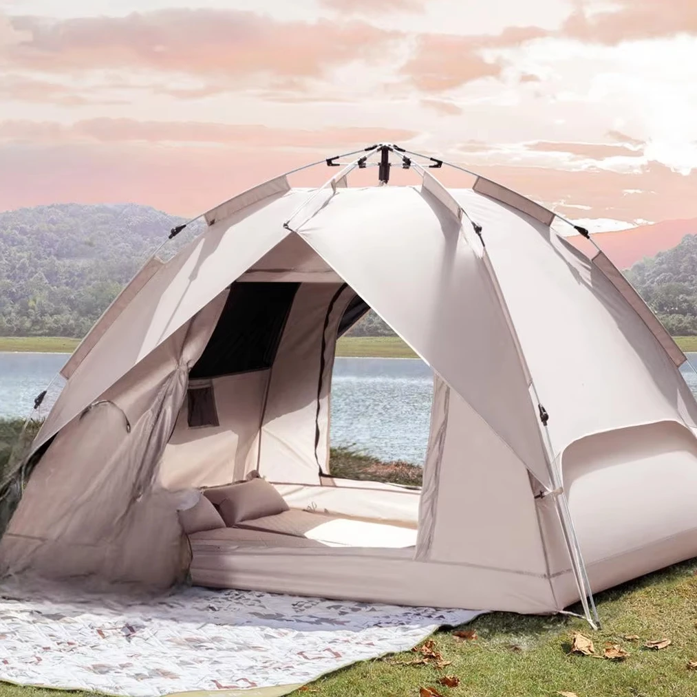 Factory Oem Outside Outdoor Waterproof Camping 3-4 Person Auto Tent Automatic Pop Up Instant Camping Tent