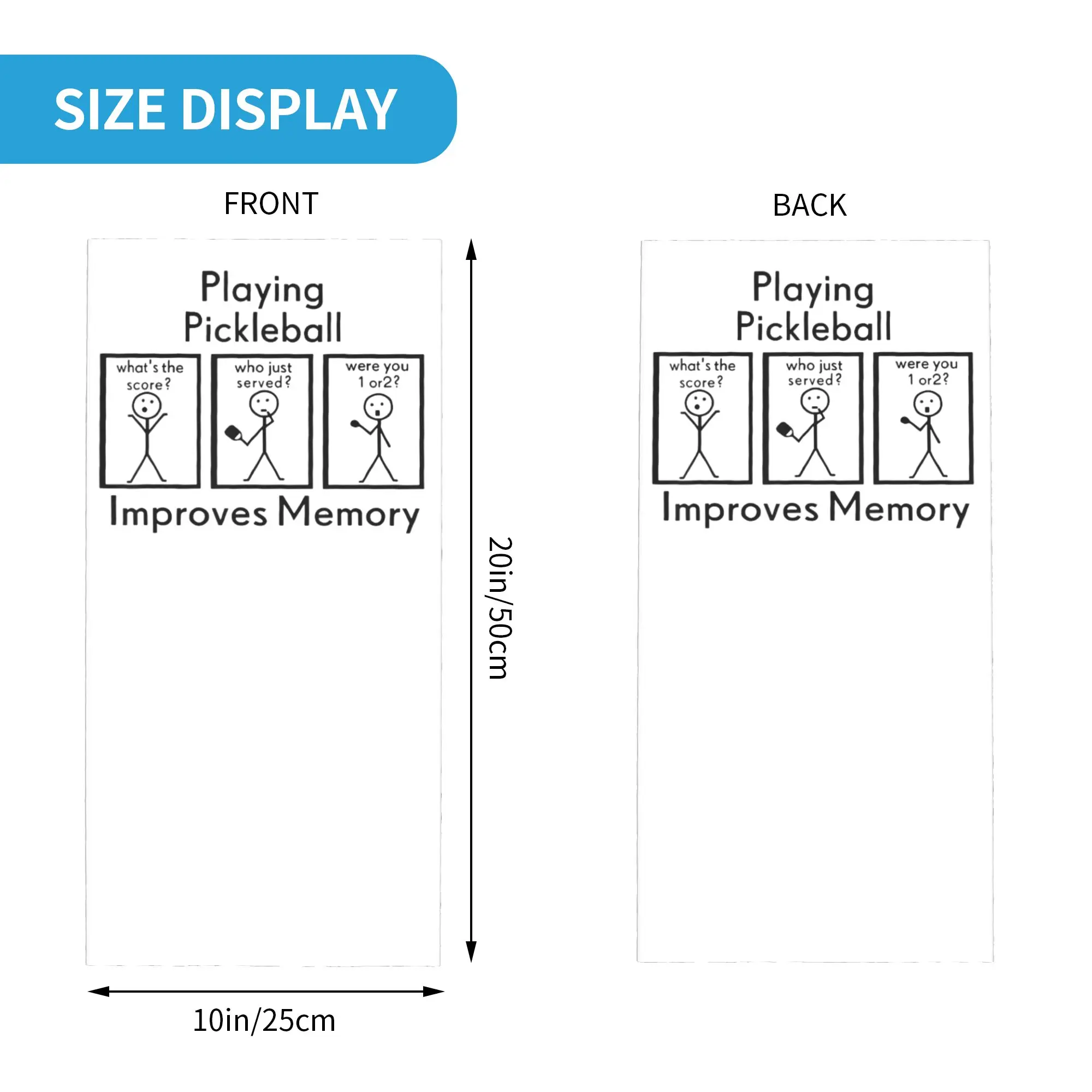 Playing Pickleball Improves Memory Bandana Neck Cover Balaclavas Wrap Scarf Printed Funny Player Headwear Multifunctional Adult