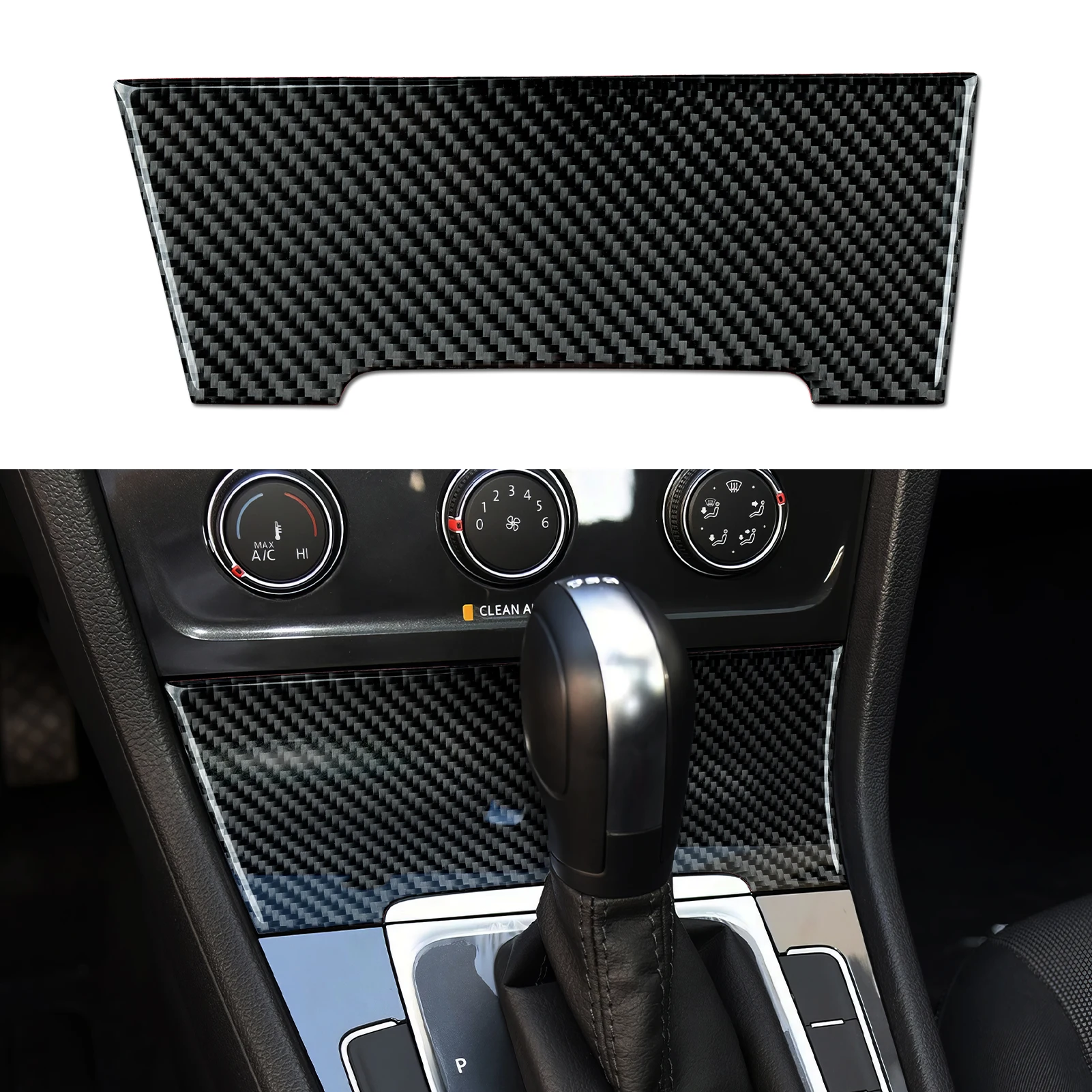 For VW Golf VII MK7 GTE GTI R Variant Car Center Console Ashtray Panel Protect Carbon Fiber Interior Sticker Trim Accessories