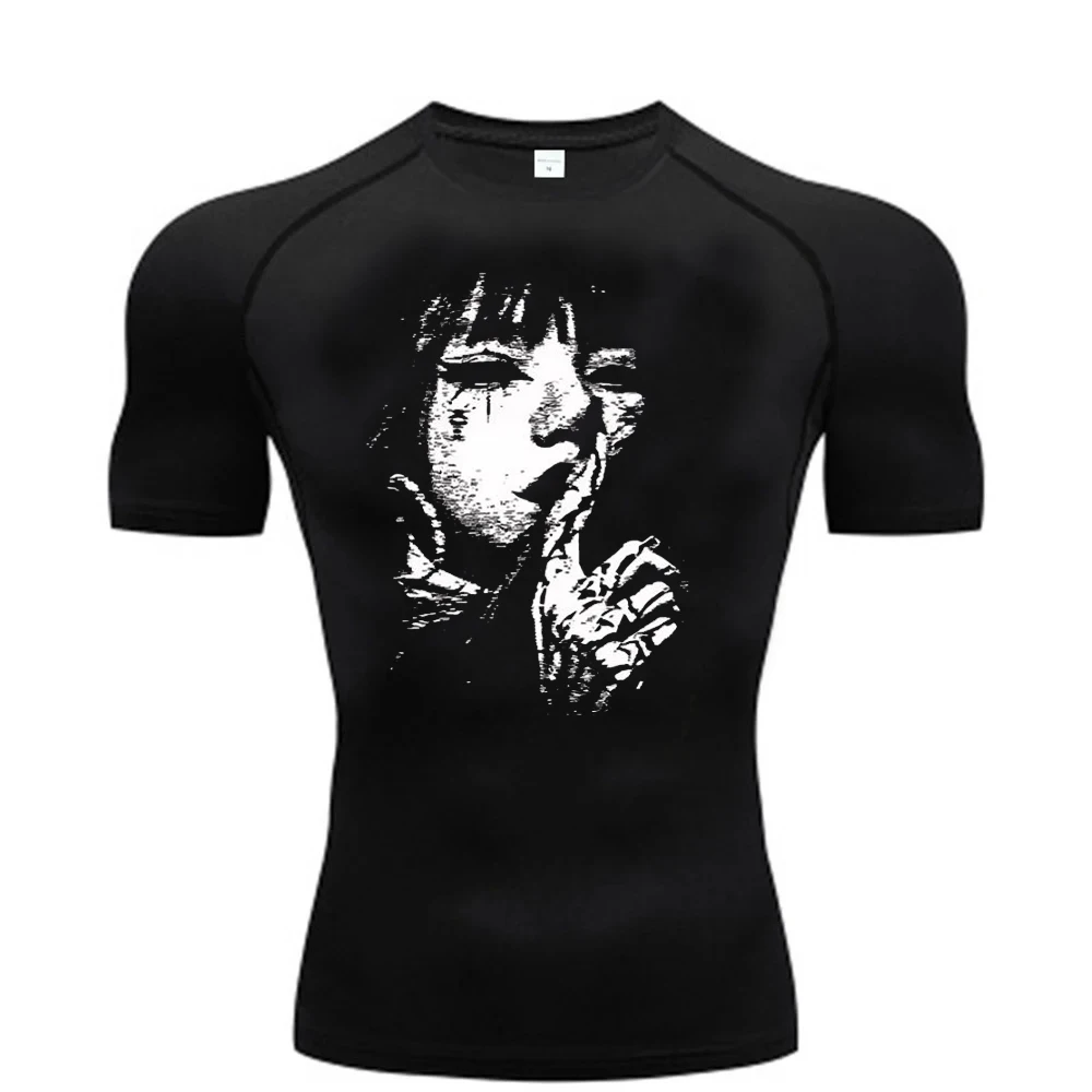 Junji Ito tshirt Sportshirts Fitness japanese summer dollette scene  aesthetic anime 80s