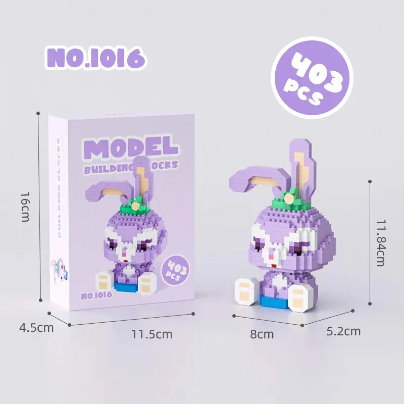 Cartoon LinaBell StellaLou Bausteine Kawaii Disney Baustein Prinzessin Figuren Ziegel kinder Montage Spielzeug