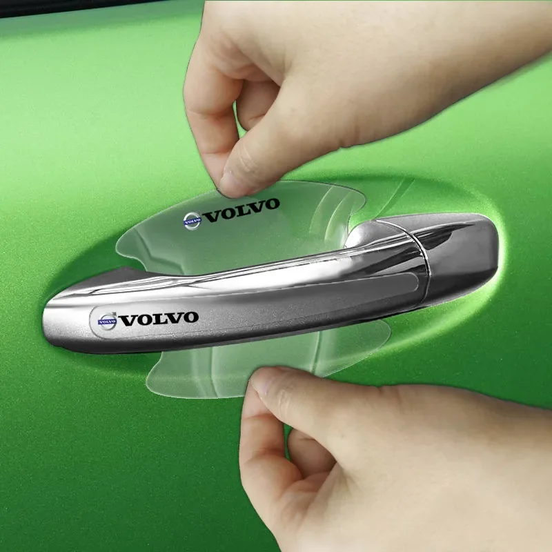 8Pcs Car Door Bowl Anti-scratch Sticker Handle Protection Decals For Volvo XC90 S60 V40 XC60 S80 S40 V70 V50 S90 T6 V60 V90 XC40