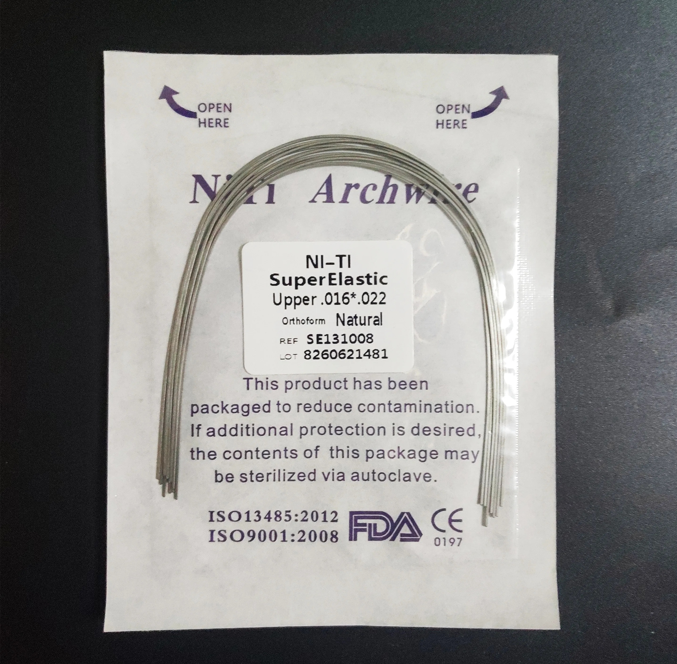 10Wires Dental Super Elastic Niti Rectangular Arch Wires Arcs Nature Form Orthodontis Accessories