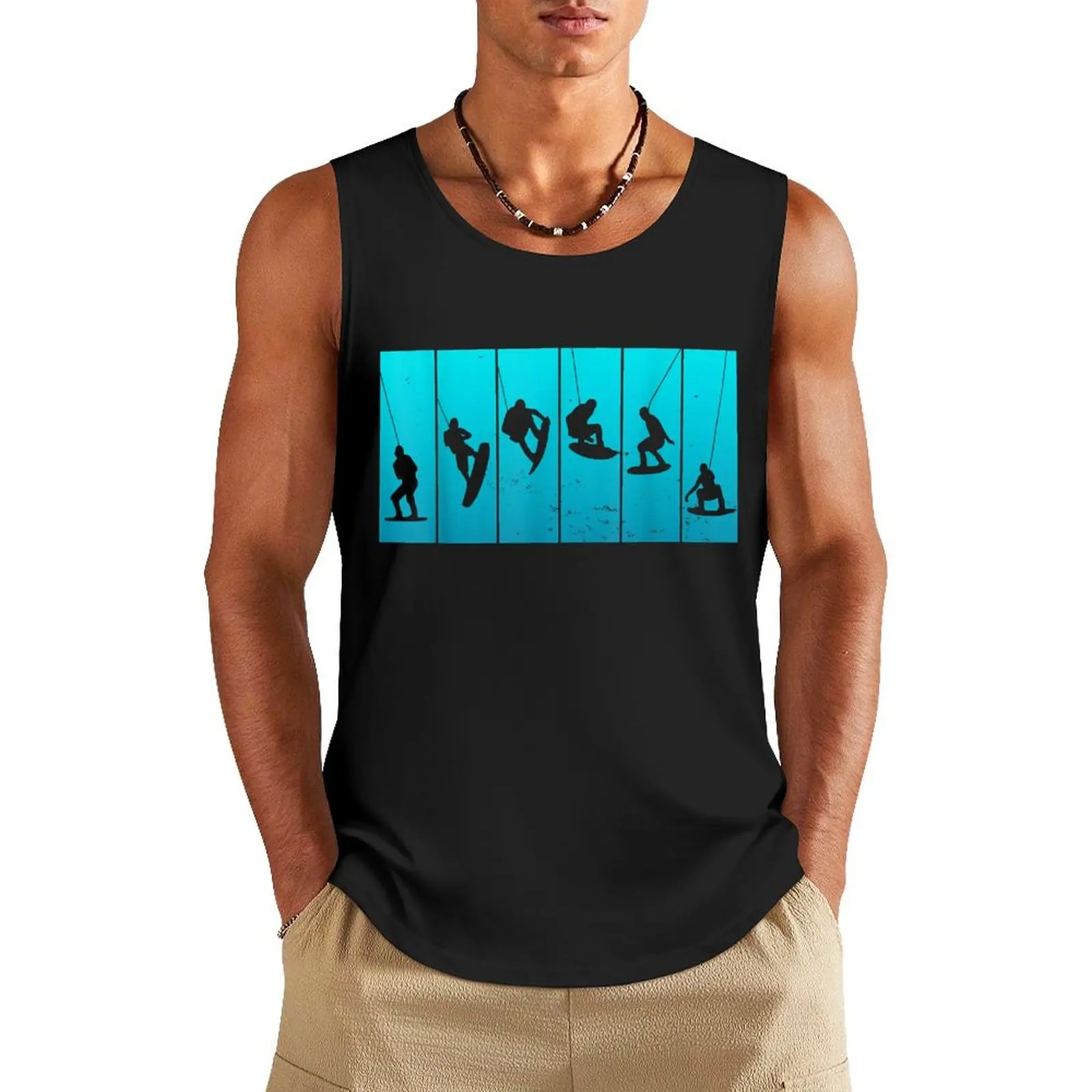 

Wakeboarding Wakeboarder Vintage Wakeboard Tank Top Vests men gym clothing Gym clothes