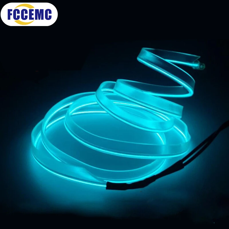 1m Car Interior Accessories Atmosphere Lamp EL Cold Light Line With Wiring driven DIY Decor Dashboard Console Auto Cold Lights