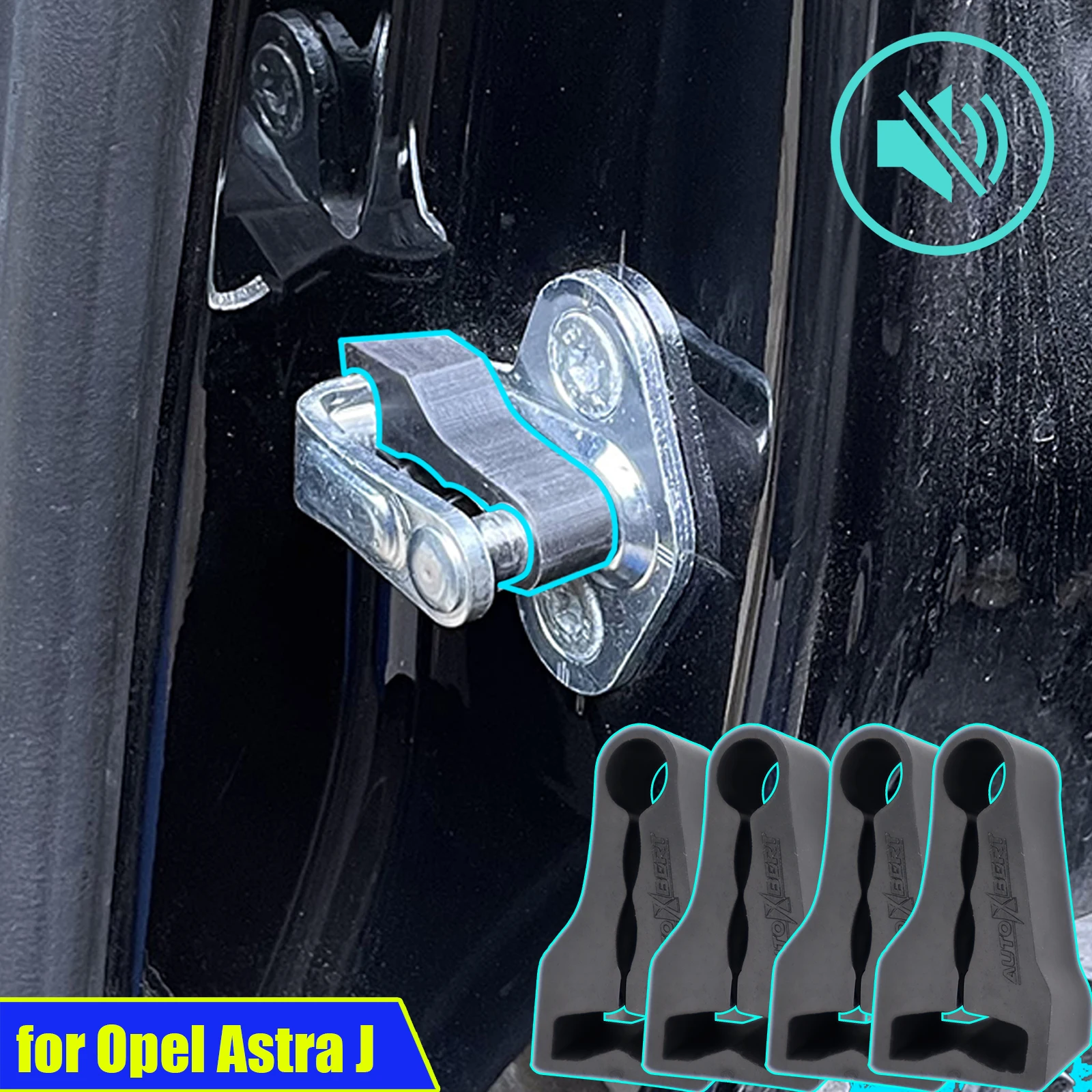 Cerradura de puerta de coche, amortiguador de sonido para Opel Vauxhall Astra J Ampera Zafira Tourer C Cascada, tornillos de sonajero, ruido sordo